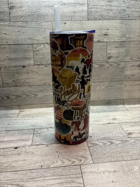 Western sticker Tumbler